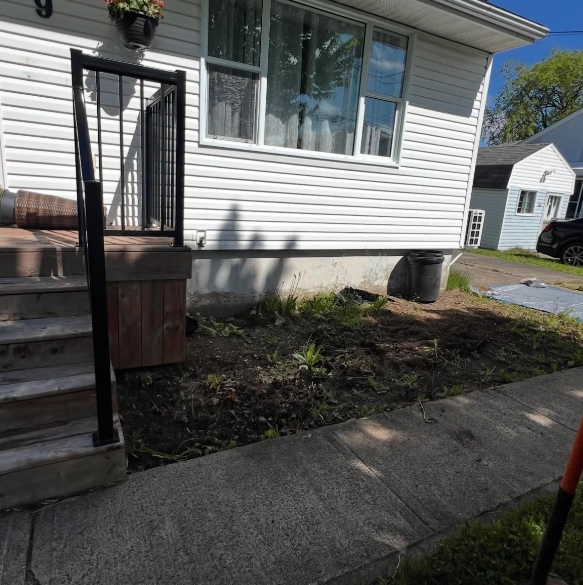 Before - bare dirt