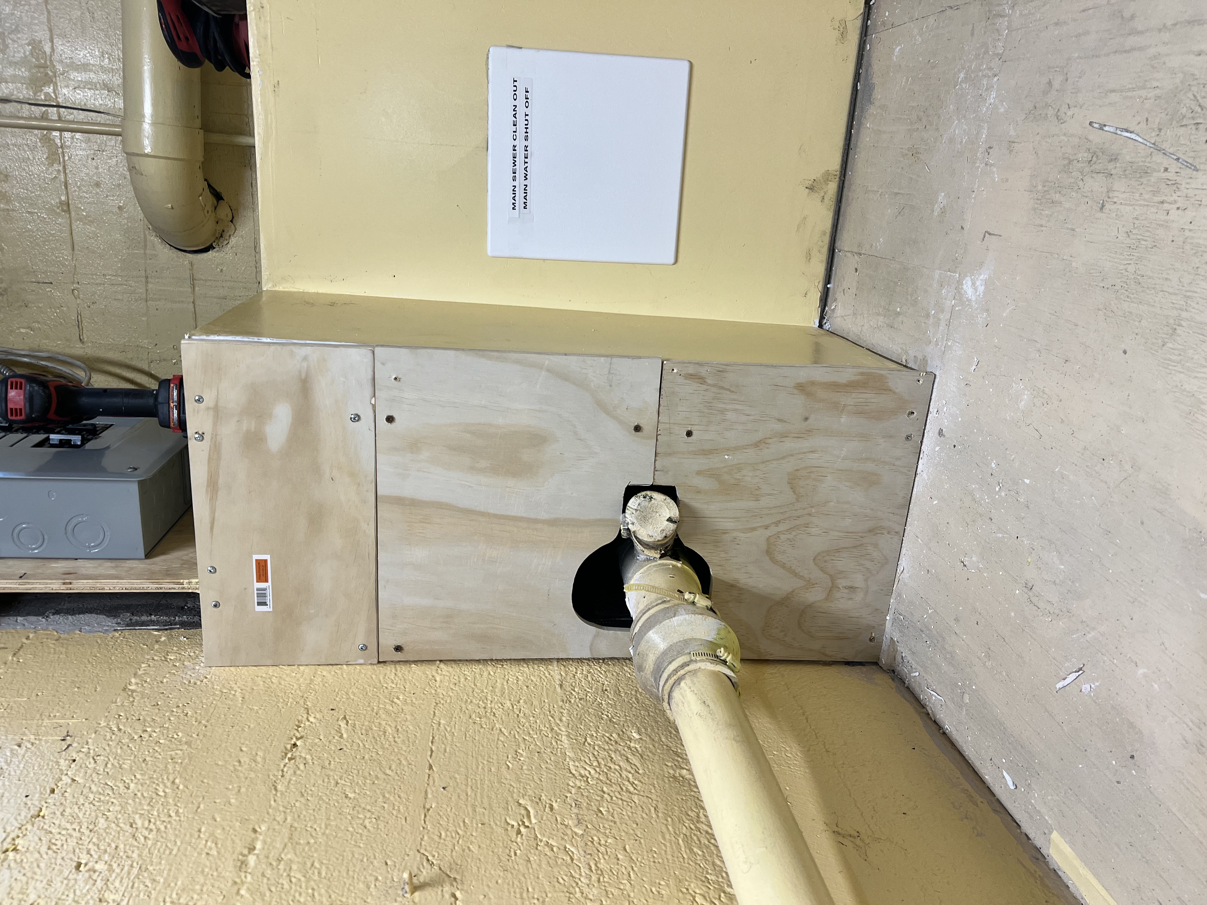 After - custom built plumbing access cover
