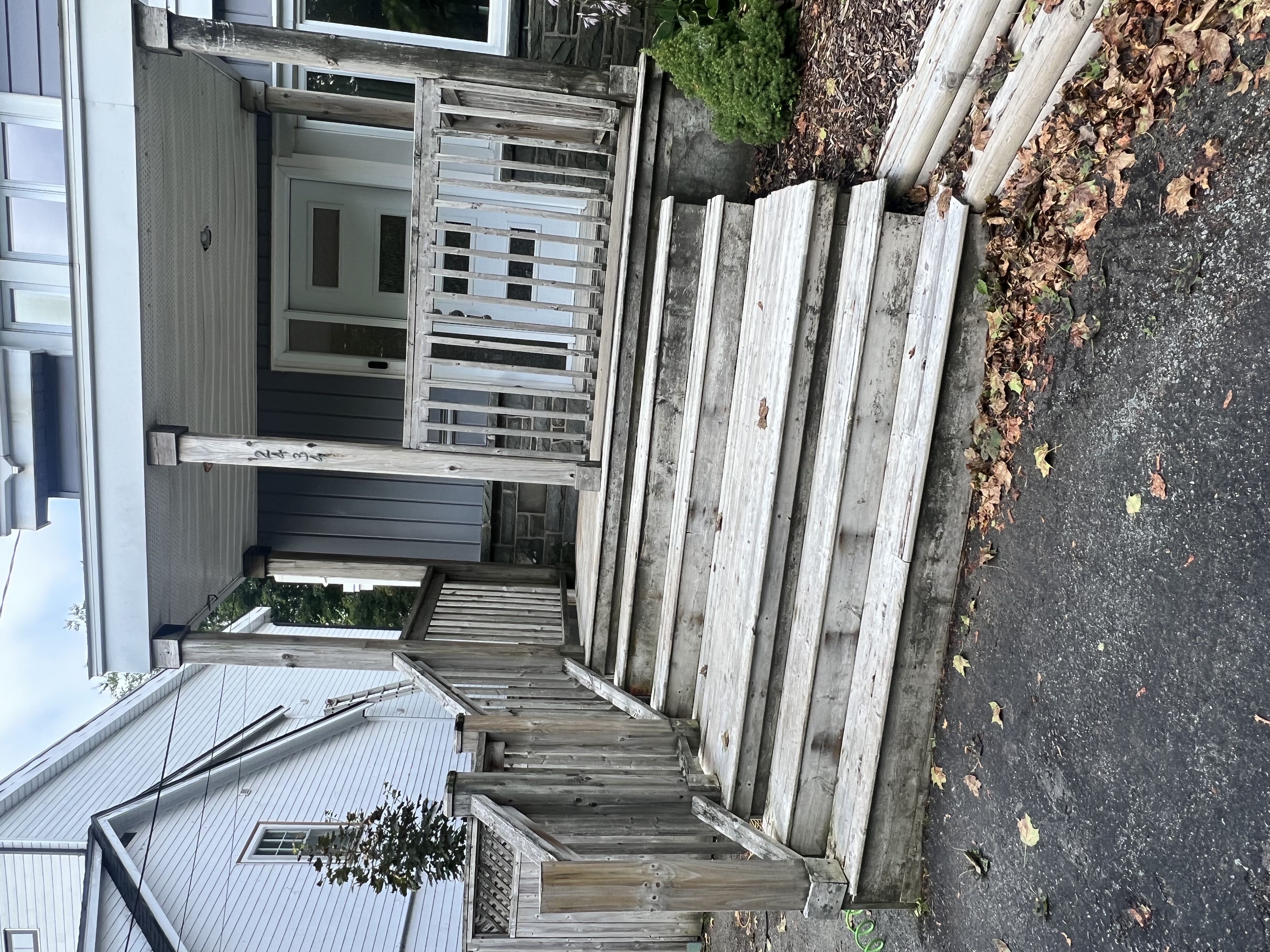 Deck steps before repair